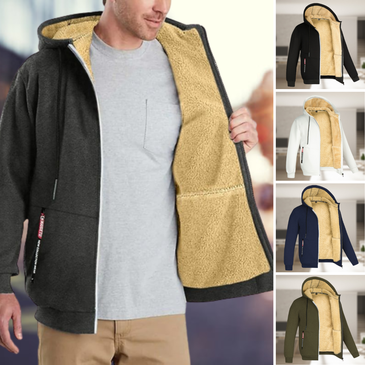 Sadi Winter Jacket with Hood and Fleece