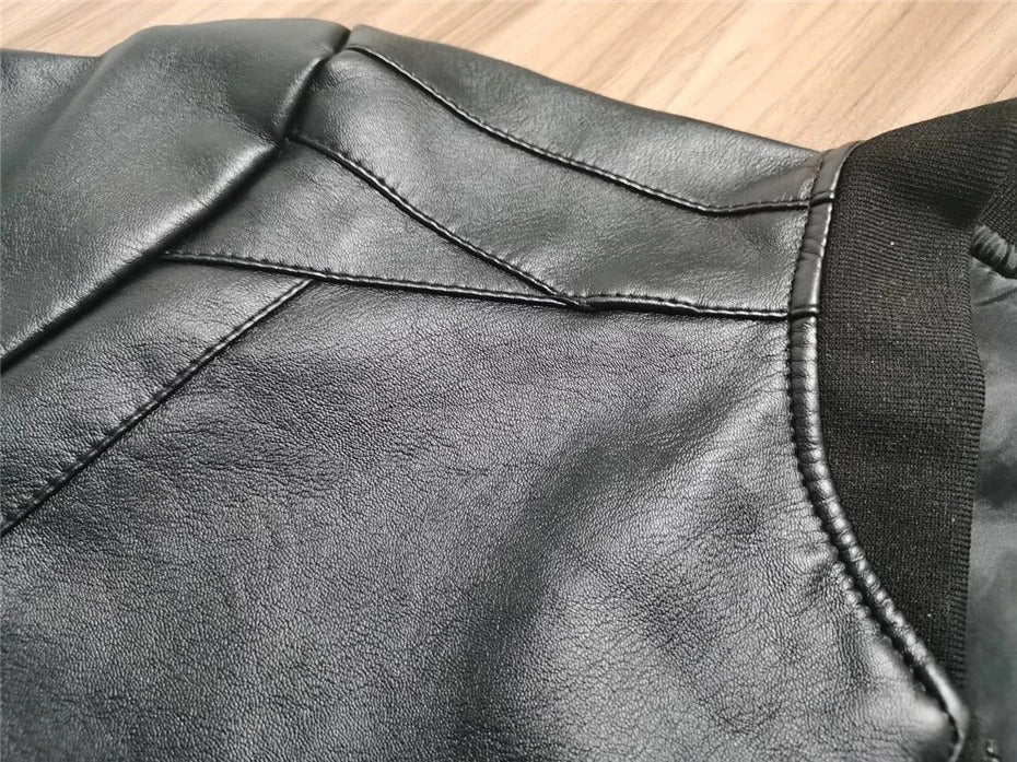 Leather Baseball Jacket
