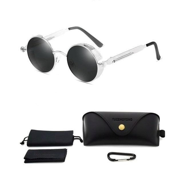 Polarized Classic Gothic Steampunk Sunglasses