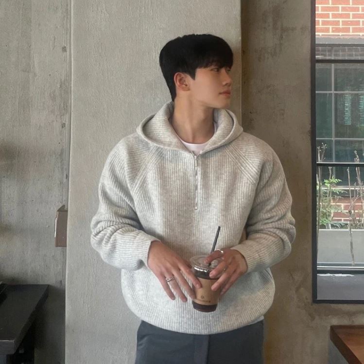 Semi Zip Warm Hoodie