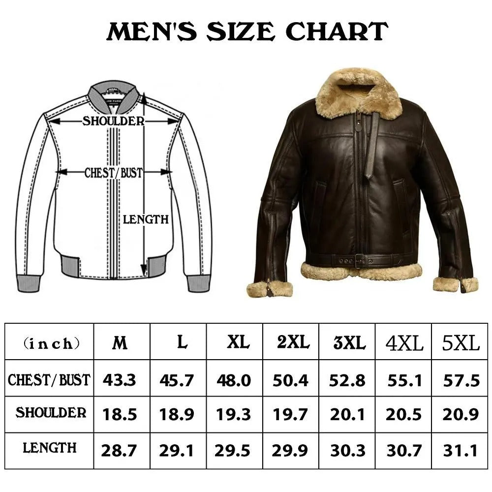 Faux-Sheepskin Leather Jacket