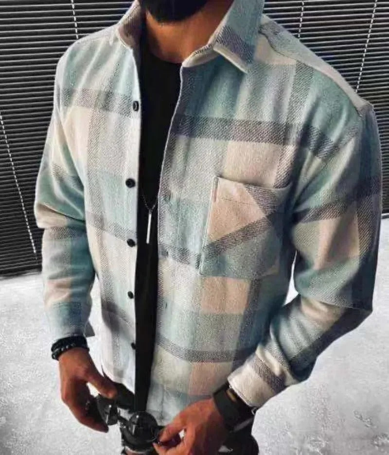 Vintage Casual Plaid Long Sleeve Shirt