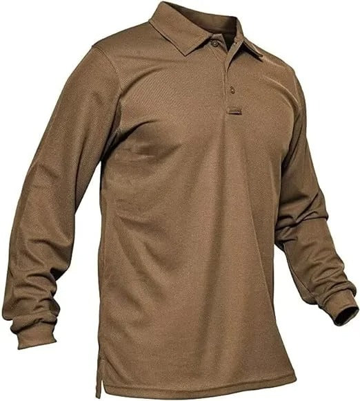 BreezeTech Long-Sleeve Polo Shirt