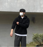 Semi Zip Warm Hoodie
