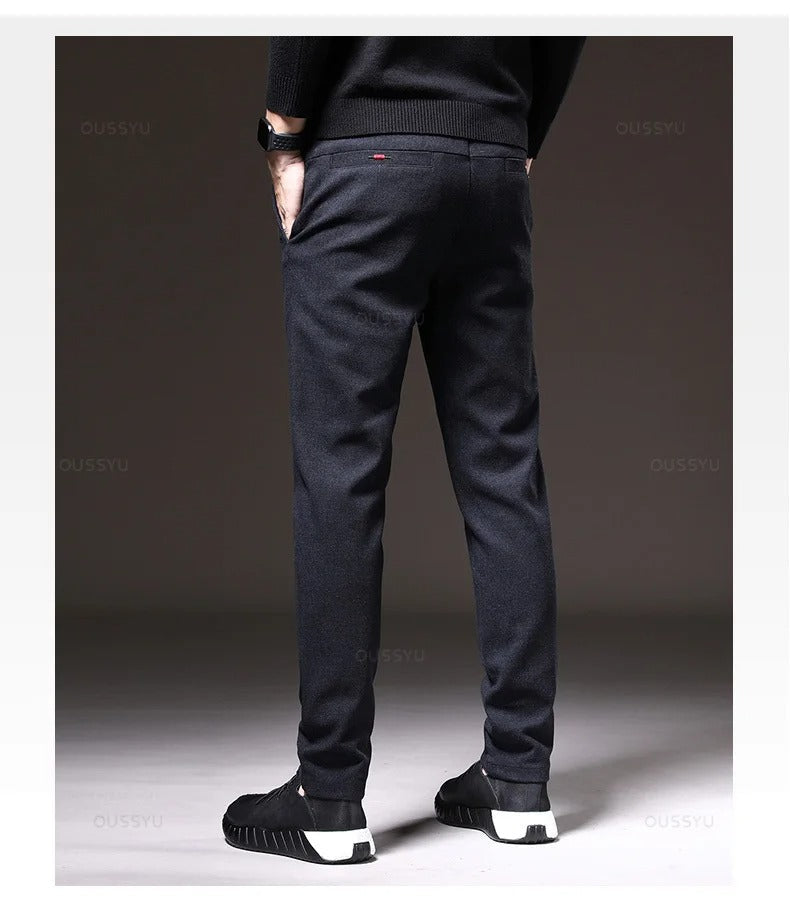 Brushed Fabric Casual Pants