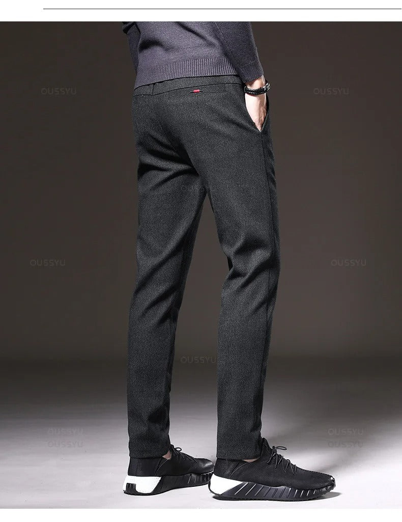Brushed Fabric Casual Pants