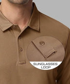 BreezeTech Long-Sleeve Polo Shirt