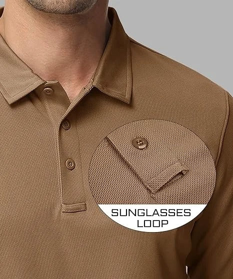BreezeTech Long-Sleeve Polo Shirt