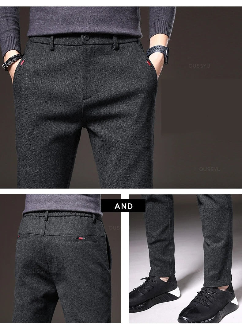 Brushed Fabric Casual Pants