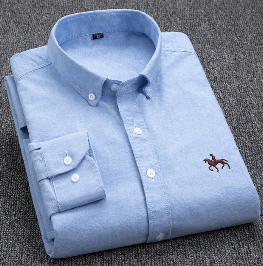 Cotton Oxford Men's Long Sleeve Shirt