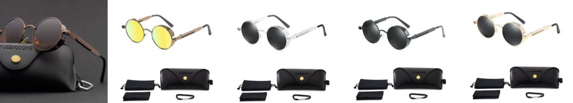 Polarized Classic Gothic Steampunk Sunglasses