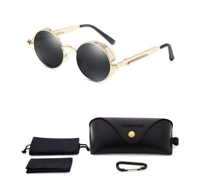 Polarized Classic Gothic Steampunk Sunglasses
